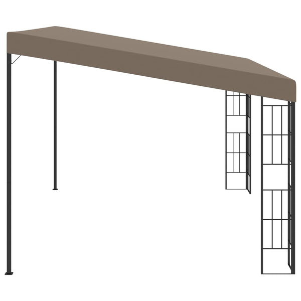 vidaXL Wall-Mounted Gazebo 4x3 m Taupe Fabric