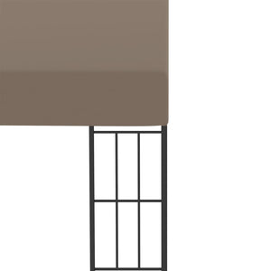 vidaXL Wall-Mounted Gazebo 4x3 m Taupe Fabric