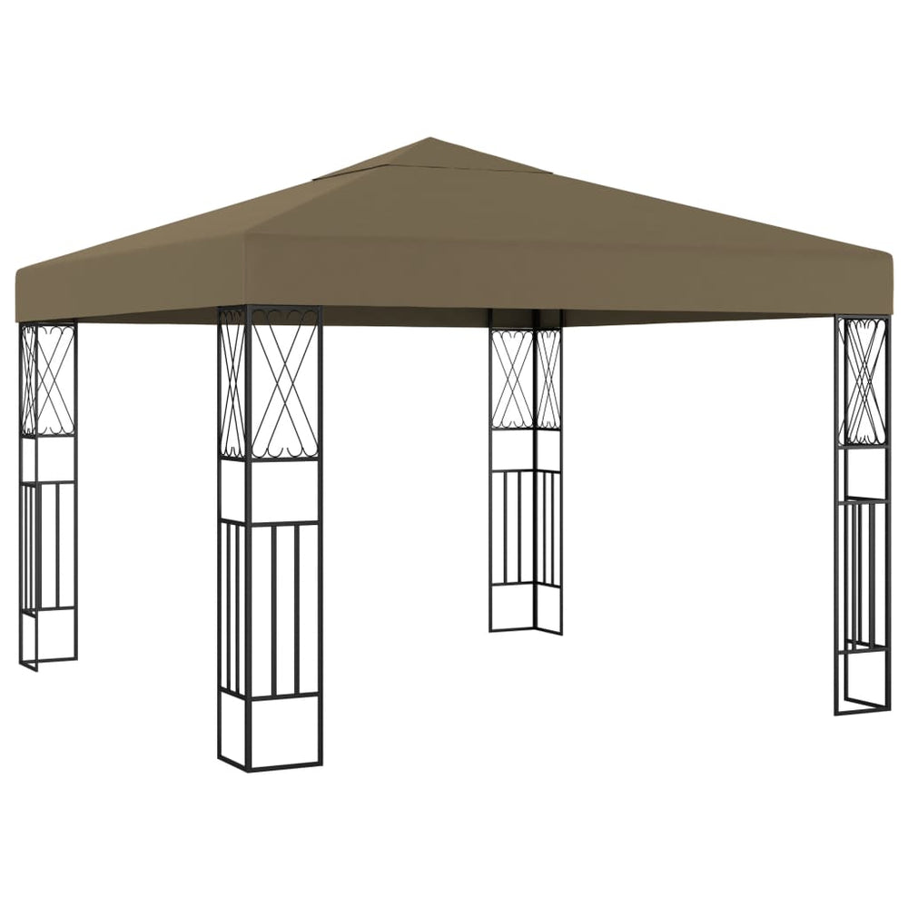 vidaXL Gazebo 3x3 m Taupe Fabric