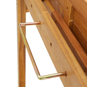 vidaXL 3-Piece Balcony Bar Set Solid Acacia Wood