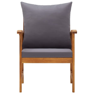 vidaXL Garden Chairs with Cushions 2 pcs. Solid Acacia Wood