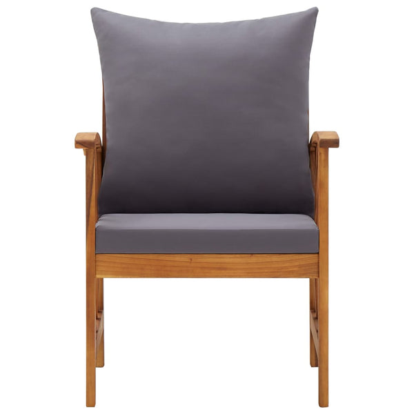 vidaXL Garden Chairs with Cushions 2 pcs. Solid Acacia Wood
