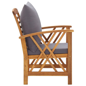 vidaXL Garden Chairs with Cushions 2 pcs. Solid Acacia Wood