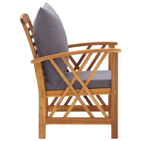 vidaXL Garden Chairs with Cushions 2 pcs. Solid Acacia Wood