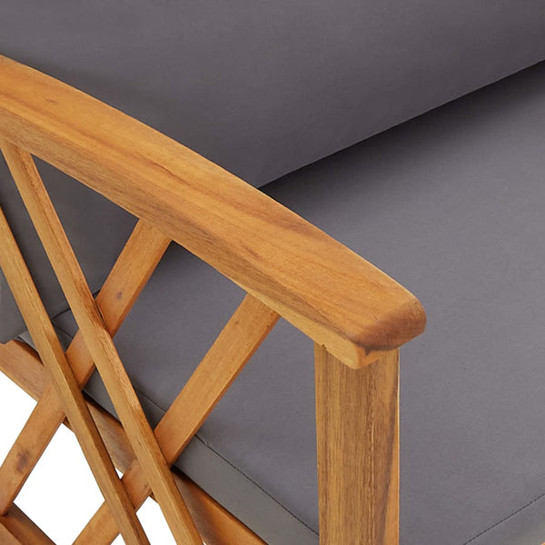vidaXL Garden Chairs with Cushions 2 pcs. Solid Acacia Wood
