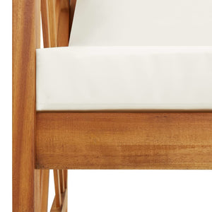 vidaXL Garden Bench with Cushions 119 cm Solid Acacia Wood