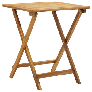 vidaXL 3-Piece Folding Bistro Set with Cushions Solid Acacia Wood