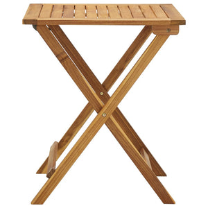 vidaXL 3-Piece Folding Bistro Set with Cushions Solid Acacia Wood