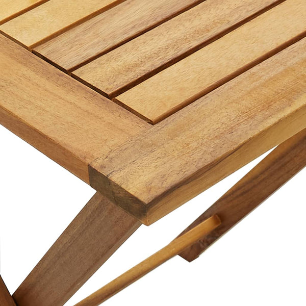 vidaXL 3-Piece Folding Bistro Set with Cushions Solid Acacia Wood