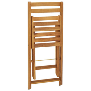 vidaXL 3-Piece Folding Bistro Set with Cushions Solid Acacia Wood