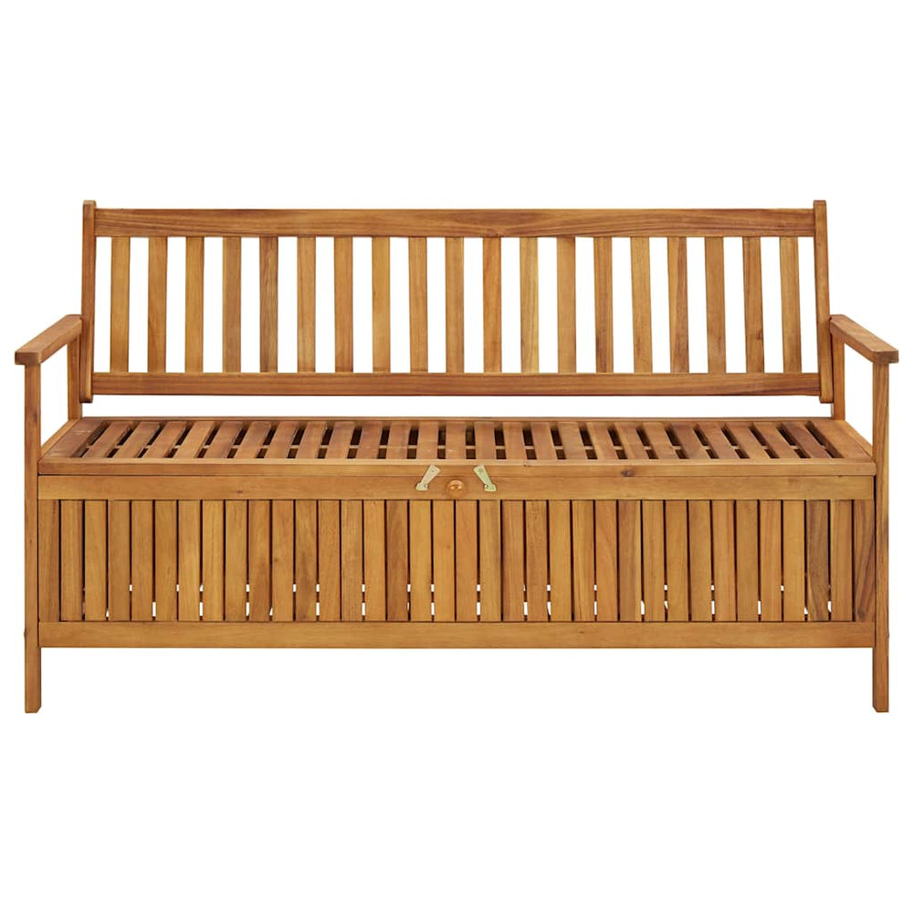 vidaXL Garden Bench with Storage 148 cm Solid Acacia Wood