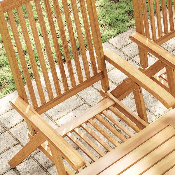 vidaXL Folding Garden Chairs 3 pcs. Solid Acacia Wood