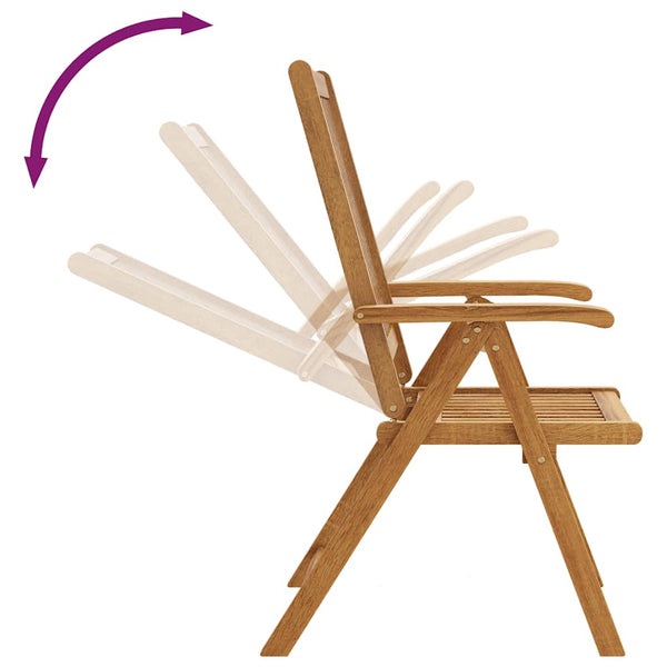 vidaXL Folding Garden Chairs 3 pcs. Solid Acacia Wood
