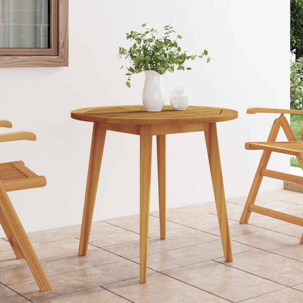 vidaXL Garden Table Ø85x75 cm Solid Acacia Wood