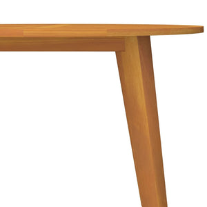 vidaXL Garden Table Ø110x75 cm Solid Acacia Wood