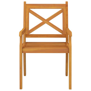 vidaXL Garden Dining Chairs 2 pcs Solid Acacia Wood