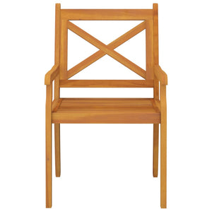 vidaXL Garden Dining Chairs 3 pcs Solid Acacia Wood