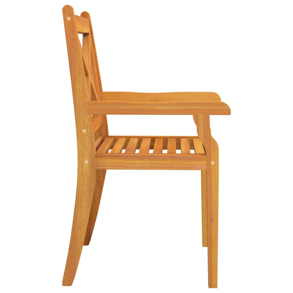 vidaXL Garden Dining Chairs 3 pcs Solid Acacia Wood