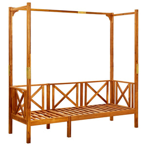 vidaXL Garden Bench with Sun Canopy Solid Acacia Wood
