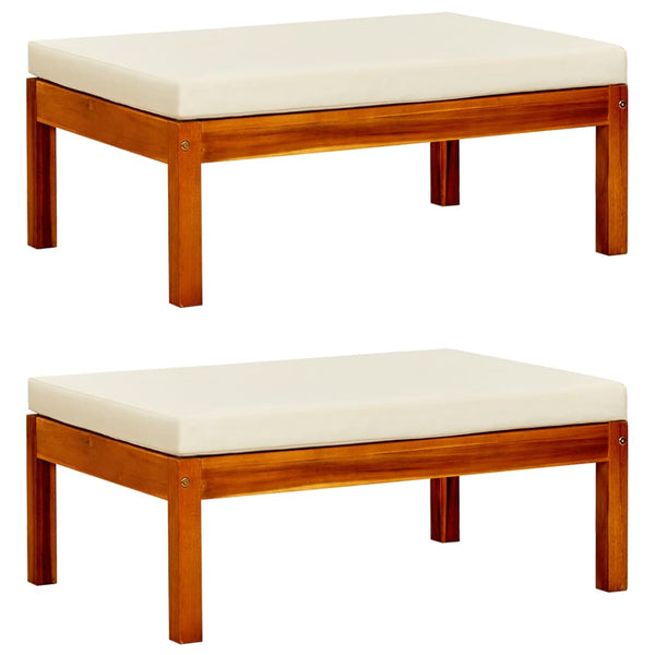 vidaXL Garden Stools 2 pcs. Solid Acacia Wood