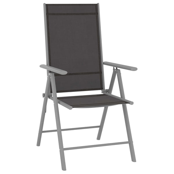 vidaXL Folding Garden Chairs 4 pcs. Textilene Black