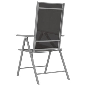vidaXL Folding Garden Chairs 4 pcs. Textilene Black