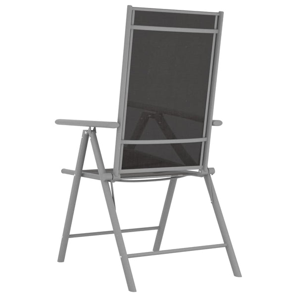 vidaXL Folding Garden Chairs 4 pcs. Textilene Black