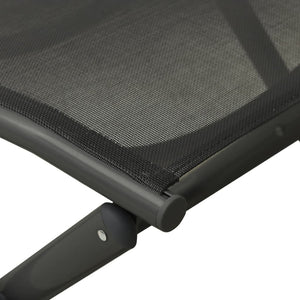 vidaXL 3-Piece Garden Lounge Set Textilene and Aluminum Black