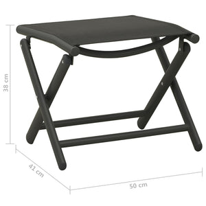 vidaXL 3-Piece Garden Lounge Set Textilene and Aluminum Black
