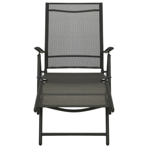 vidaXL 3-Piece Garden Lounge Set Textilene and Aluminum Black