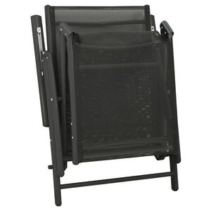 vidaXL 3-Piece Garden Lounge Set Textilene and Aluminum Black