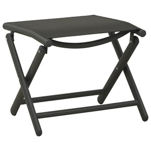 vidaXL 3-Piece Garden Lounge Set Textilene and Aluminum Black