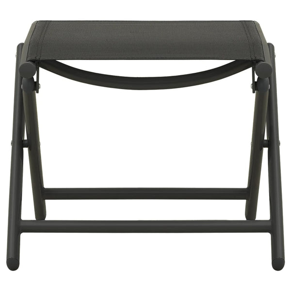 vidaXL 3-Piece Garden Lounge Set Textilene and Aluminum Black
