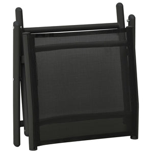 vidaXL 3-Piece Garden Lounge Set Textilene and Aluminum Black