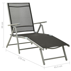 vidaXL 3-Piece Garden Lounge Set Textilene and Aluminum Silver