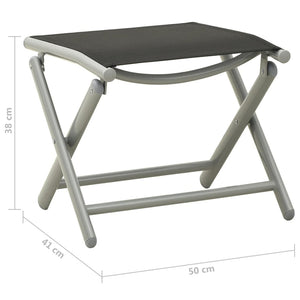 vidaXL 3-Piece Garden Lounge Set Textilene and Aluminum Silver