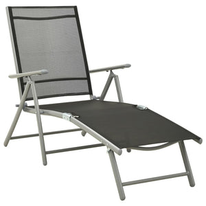 vidaXL 3-Piece Garden Lounge Set Textilene and Aluminum Silver