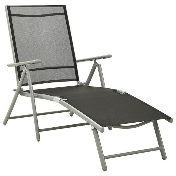 vidaXL 3-Piece Garden Lounge Set Textilene and Aluminum Silver