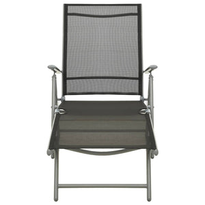 vidaXL 3-Piece Garden Lounge Set Textilene and Aluminum Silver