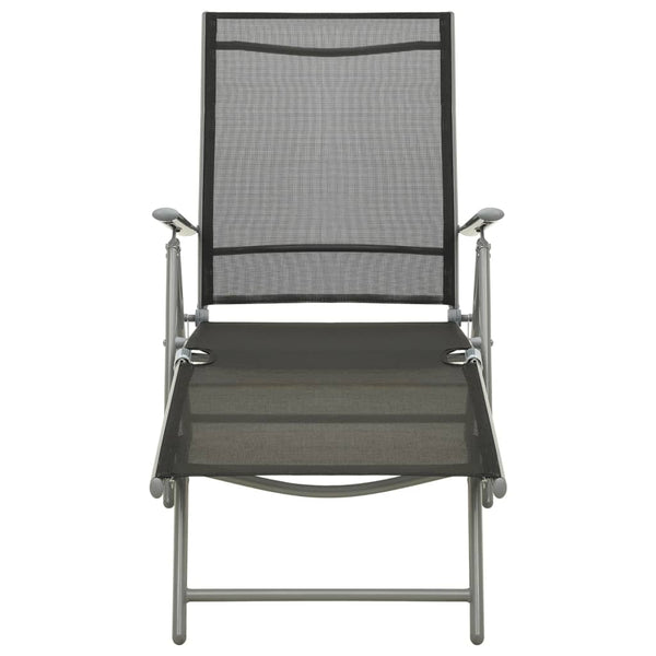 vidaXL 3-Piece Garden Lounge Set Textilene and Aluminum Silver