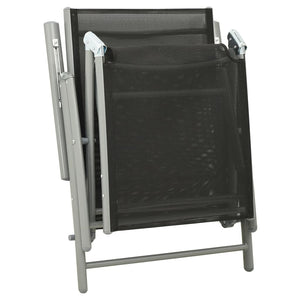 vidaXL 3-Piece Garden Lounge Set Textilene and Aluminum Silver