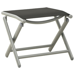 vidaXL 3-Piece Garden Lounge Set Textilene and Aluminum Silver