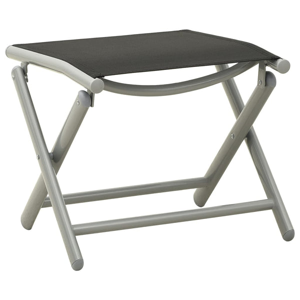 vidaXL 3-Piece Garden Lounge Set Textilene and Aluminum Silver