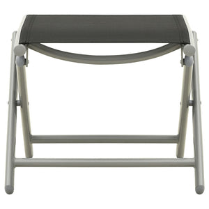 vidaXL 3-Piece Garden Lounge Set Textilene and Aluminum Silver