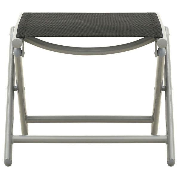 vidaXL 3-Piece Garden Lounge Set Textilene and Aluminum Silver