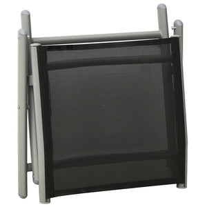 vidaXL 3-Piece Garden Lounge Set Textilene and Aluminum Silver