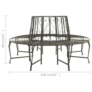 vidaXL Tree Bench 160 cm Steel
