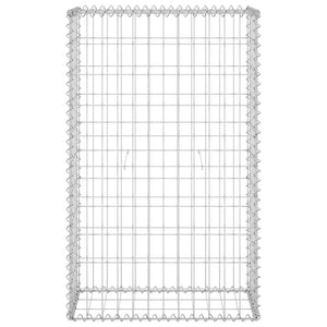 Gabionenwand mit Abdeckung Verzinkter Stahl 60x30x100 cm