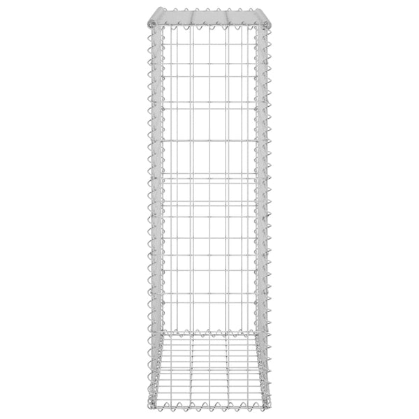 Gabionenwand mit Abdeckung Verzinkter Stahl 60x30x100 cm