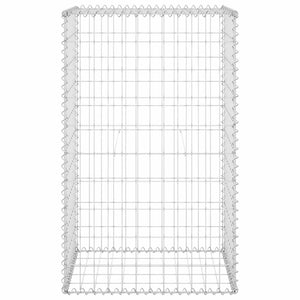 Gabionenwand mit Abdeckung Verzinkter Stahl 60x50x100 cm